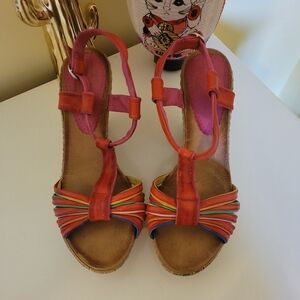 David Tyler Wedge Sandals, GUC, Size 9